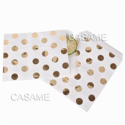 China Biodegradable Gold Dot 5x7 Inch Small MOQ Food Grade Star Aluminum Foil Wedding Favor Bags Small for sale