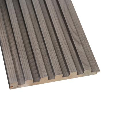 China Modern 3D thin narrow line wallboard PVC coated wood color groove building board for sale