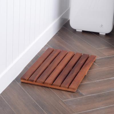 China Sustainable Solid Teak Wood Bath Mat Non-Slip Rug For Bathroom, Outdoor for sale