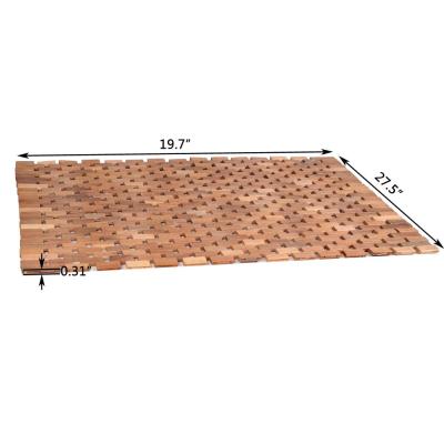 China Sustainable Teak Products With Cushion Folding Non-Slip Bottom Bath Mat And Non-Skid Mat for sale