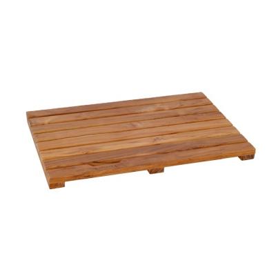 China Viable Original Color Spa Teak Bathroom Shower Mat Solid Wood Non-Slip Mat for sale