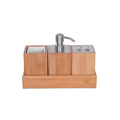 China Whater Proof Support Customized Eco-friendly High Quality Bamboo And Four-Piece Wood Bathroom for sale