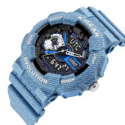 China X-GEAR LED Alarm Men Outdoor Sport Digital Watches Dual Display Alarm Clock Waterproof Wristwatches for sale