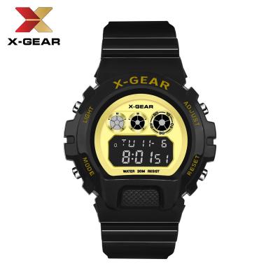 China X-GEAR Alarm EL Luminous Watch Count Down Multifunctional Digital Men's Timer Wristwatch Sports Watch for sale