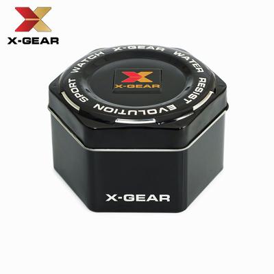 China Gift & Original High Quality Craft X-GEAR Metal Watch Box Watch Bag With X-GEAR Logo for sale