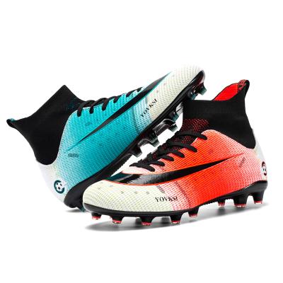 China Sport Shoes High Quality Leather Soccer Football Shoes Boys Kids Football Boots Brand Hot Selling Mens Fashion Sports Soccer Shoes Boots for sale