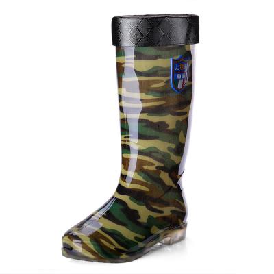 China Fashion Trend Wholesale PVC Rubber Men's Knee High Rain Boots Ladies Shape Rain Boot Worker Women Waterproof PU Ankle Booties Rain Boots for sale