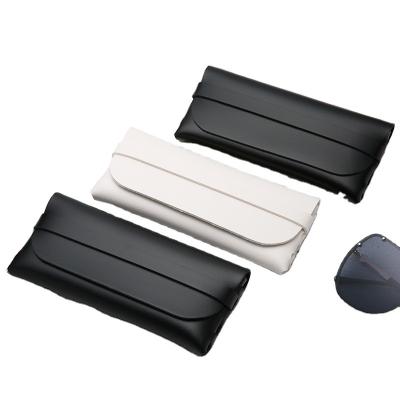 China Fashion Low MOQ Wholesale Soft Box Leather Case For Glass Case PU Leather Eyewear Sunglasses Leather Case for sale