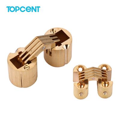 China TOPCENT 8-18m Modern Brass Furniture Hinges For Jewelry Box Copper Mini Barrel Hinges for sale