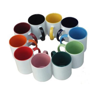 China High Quality White 11oz Black Color Sublimation Stocked Inner Mug for sale