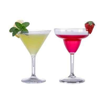 China Shatterproof Shatterproof Free Acrylic Stem Margarita Glass Plastic Margarita Glasses BPA Glass for sale