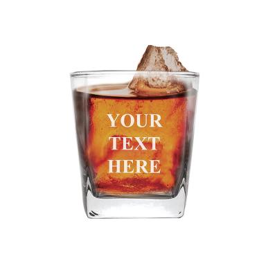 China Square Whiskey Glass Wholesales Square Shaped 160ml / 260ml Customized Whiskey Glass for sale