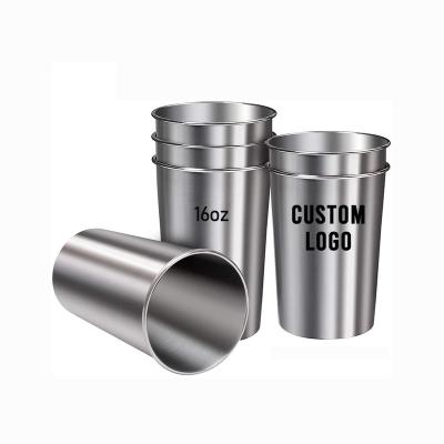 China Custom Stainless Steel Pint Mugs 16oz/500ml SS304 Stainless Steel Pint Mugs Metal Mug for sale