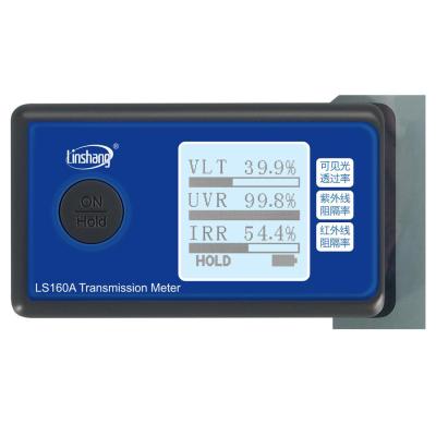 China Handheld Window Tint Meter LS160A Linshang Window Tint Transmission Meter Self Calibrate with IR Blocking Rate UV Transmittance 93mm *52mm *25mm (L*W*H) for sale