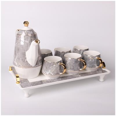 China Viable Envelope Tea Set Bubble Tea Set Porcelain Teapot & Mug Ceramic Coffee Cup Tea Cups for sale