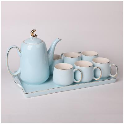 China Viable Atmosphere Elegant Tea Set Ceramic Tea Cup Sets Ceramic Tea Sets For Dining Room for sale