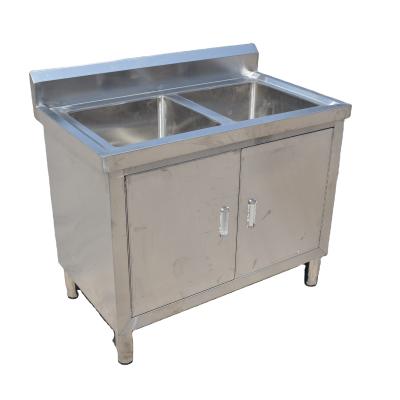 China Without faucet China supplier Hikitchen made double/tripple stainless steel portable single/sink cabinet hand wash with low price for sale