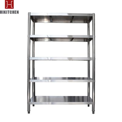 China Supermarket Metal Rack Kitchen Rack Bread Rack Food Grade 304 Stainless Steel Double Sided Customized Shelf for sale