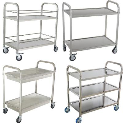 China High Quality Vegetable Processing Factory Stainless Steel Restaurant Serving Cart Kitchen Storage Cart Good With OEM for sale