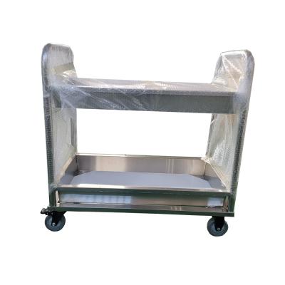 China Restaurant Cheap Food Vegetable Processing Factory Price 2 Shelves Kitchen Cart Stainless Steel Hot Cart for Hikitchen for sale