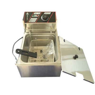 China China Manufacture Snack Food Electric Potato Machine Commercial Fried Oil Filter Frying Meat Chip Fat Deep Fryer for sale