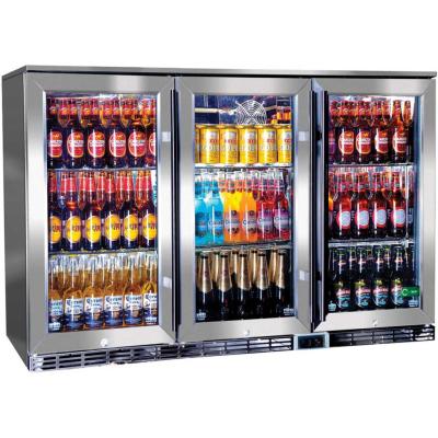 China Single-Temperature Supermarket Vertical Beverage Beer Single Door Freezer Display Cabinet Refrigerator for sale