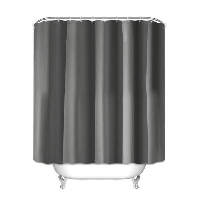 China Durable Hot Selling Polyester Shower Curtain Solid Color Bathroom Waterproof Shower Curtain for sale