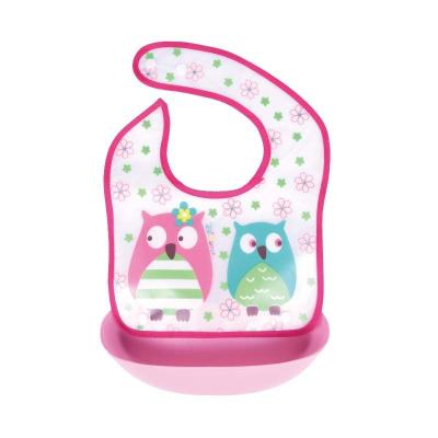 China Eco-freindly hot selling children's rice detachable bag for eating children's wash silicone bib saliva free waterproof imitation bag for sale