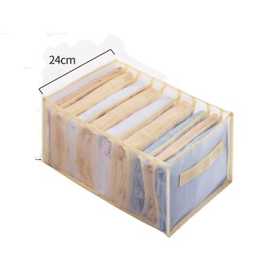 China Hot Selling Viable Organizer Box Wardrobe Drawer Mesh Storage Grid Pants Underwear Laid Organizer Bag Portable Socks Compartment for sale