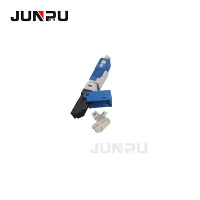 China SC UPC Blue Fiber Optic Quick Connector Quick Assembly For FTTH for sale