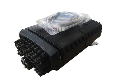 China Black FTTH Fiber Optic Splice Closure , 2 In 24 Out Fiber Optic Joint Enclosure for sale