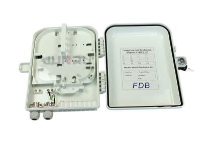 China Ftth Outdoor Distribution Box, Fibre Optic Distribution Box white PC+ABS material for sale