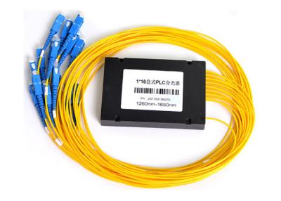 China FTTH Fiber Optic Splitter, fiber optic cable splitter 1x16 with connector for sale