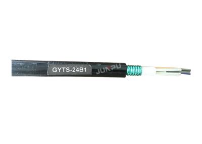 China Duct GYTS 48 Core Outdoor Fiber Optic Cable , CE Armored Optical Cable for sale