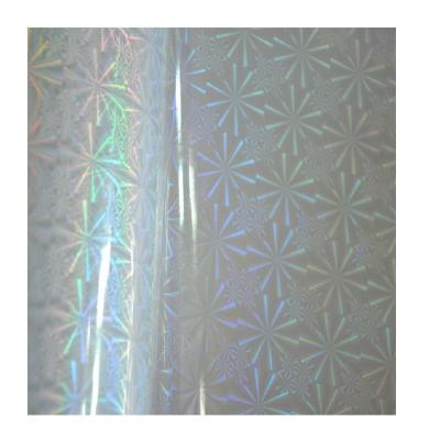 China Competitive Price Clear Coated Moisture Proof Sparkle Laminate Transparent Holographic Film for sale