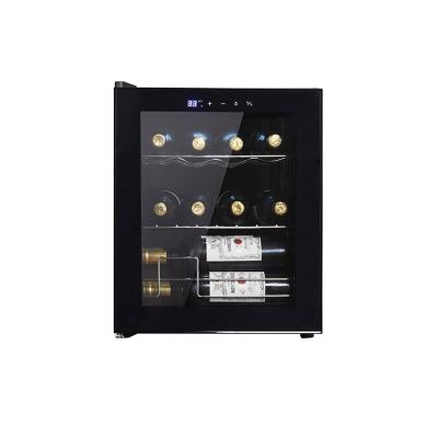 China Constant Temperature Bottle Wine Cooler Lanyi 15 Mini Wine Refrigerator Wine Cooler with Glass Door for sale