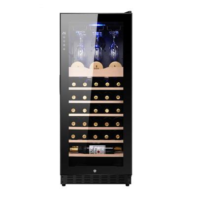 China Lanyi 158L Constant Temperature Wine Cooler with Adjustable Touch Temperature Wine Fridge for Apartment Kitchen for sale