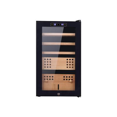 China Constant Temperature New Cigar Humidifier 300 Pcs Capacity Humidifier Cabinet With Cedar Frame And Drawer for sale