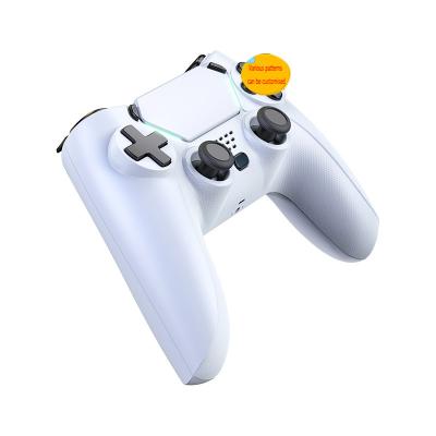 China Touch buttons wholesale vibration dual six-axis with light guide touch screen private mold BT gamepad wireless controller for PS4 for sale