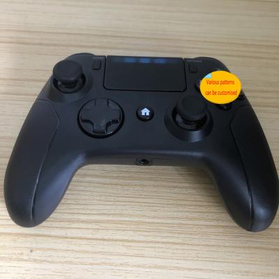 China Touch Buttons Wireless BT Game Controller Custom Joystick For PS4 With Touch Screen Light Bar 3.5mm Audio Dual Jack Vabraion Six-Axis for sale