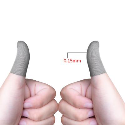 China Sweat Proof Silver Fiber Finger Sleeve Game Controller For PUBG And All Shooting Games Bent Edge for sale