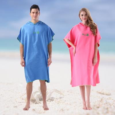 China Custom Made Adult Surf Compressed Poncho Towel Microfiber Beach Hooded Factory Price for sale