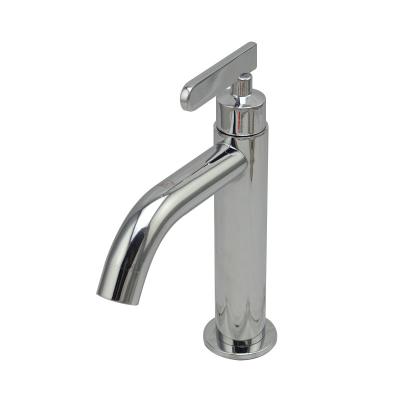 China SUS304 Stainless Steel Bathroom Faucets One Hole Mixer Tap Deck Mount Chrome Tap Single Handle Lavatory Basin Vanity Sink Faucet for sale