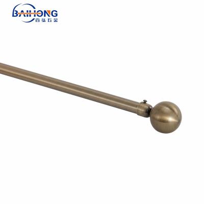 China Durable and Popular Classic Curtain Rod, High Quality Metal Telescopic Curtain Rod, Paintball Ball Finials Balls for sale