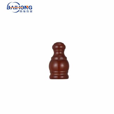 China Durable and popular decorative wooden finials for double curtain wooden pipes, 25mm wooden curtain finials for sale