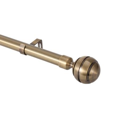 China Contemporary Wholesale Ball Finial Curtain Rod With Double Curtain Rod Brackets for sale