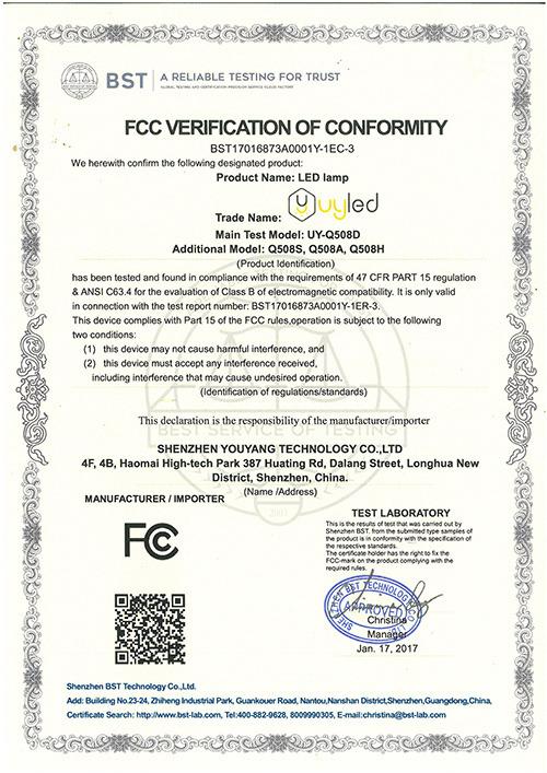 FCC - Shenzhen Youyang Technology Co., Ltd.