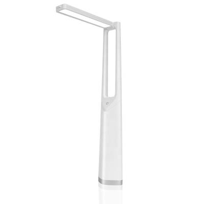 China Four Light Arrangement Adjustable Brightness USB C LED Light Rechargeable Modern White Cordless Desk Lamp for sale