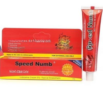 China Red Speed Numb Cream Tattoo Lidocaine Numbing Anesthetic Cream for No Pain Microblading Body Tattoo Piercing for sale