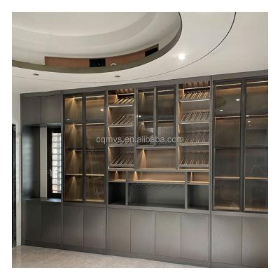 China MYS Customized Single Sided China Factory Customized Wooden Wine Display Shelving Liquor Store Fixtures for sale